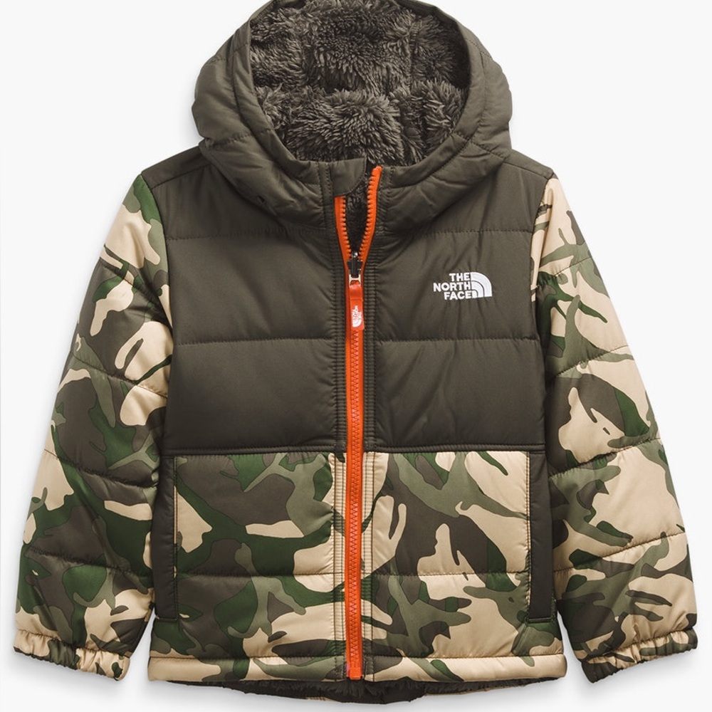 The North Face Green and Beige Camouflage Jacket